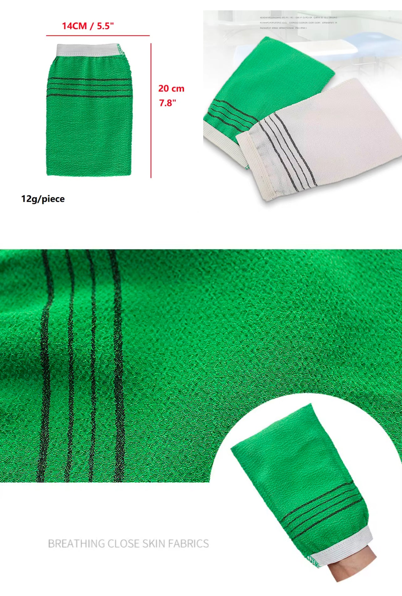 Korean Exfoliation Mitten. For Exfoliating+Body Scrubbing+Increasing Circulation.