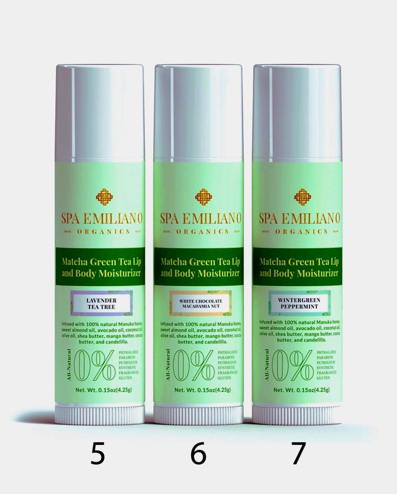 Matcha Green Tea Lip and Body Moisturizer 0.15oz (4.25g) Each Tube