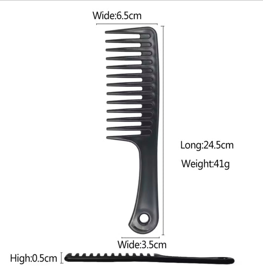 Two-pack Wide-tooth Detangling Combs for Curly, and Wet Hair.