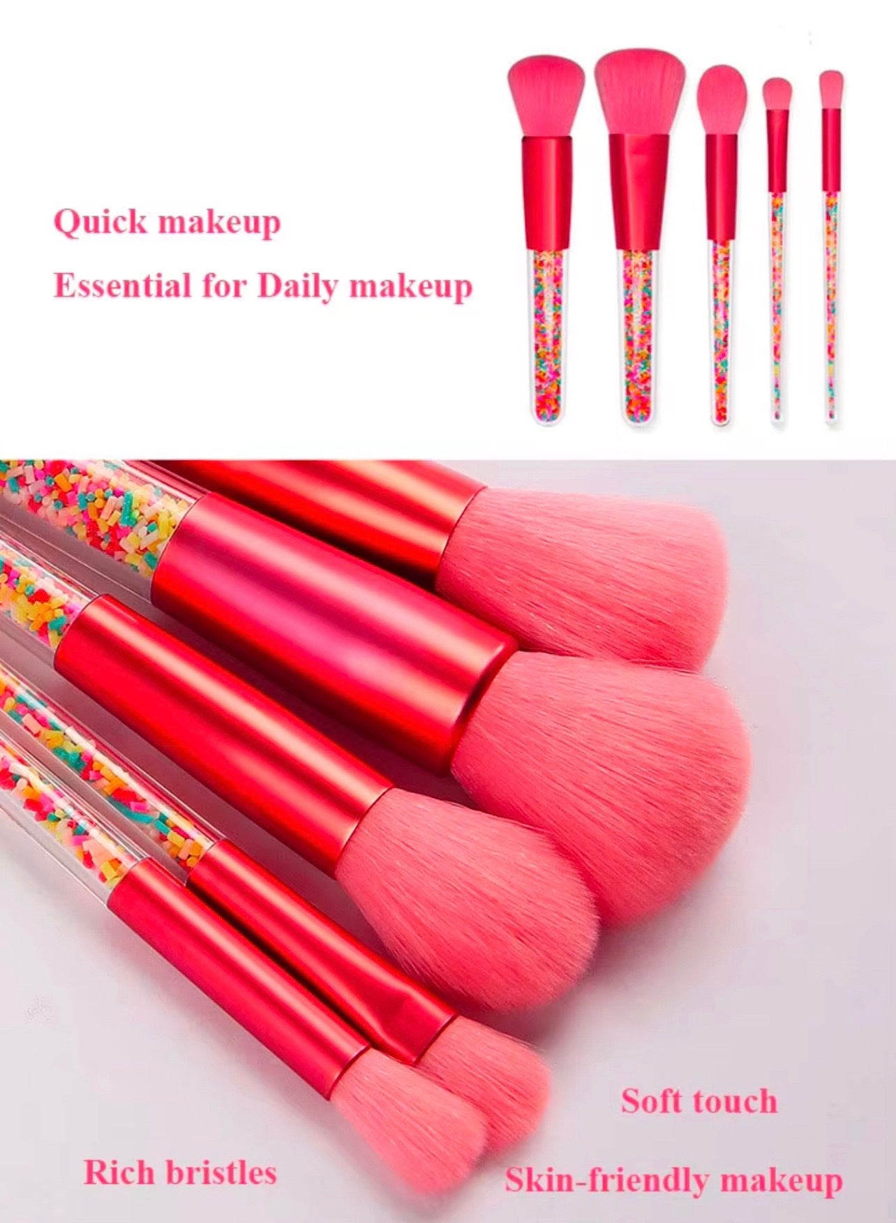 5pcs Simulation Candy Makeup Brushes
