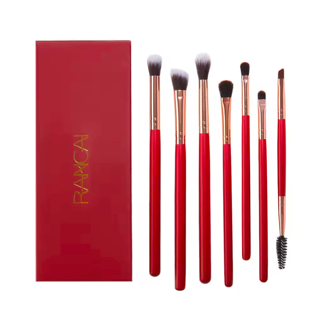 7-piece RANCAI cosmetic eyeshadow brush set.