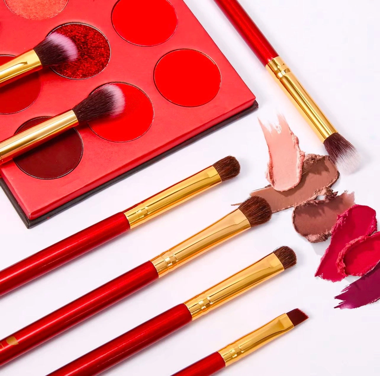 7-piece RANCAI cosmetic eyeshadow brush set.