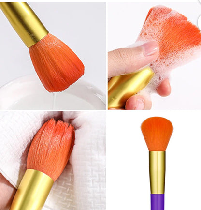 Docolor 15-Piece Rainbow Vegan Makeup Brush Set.