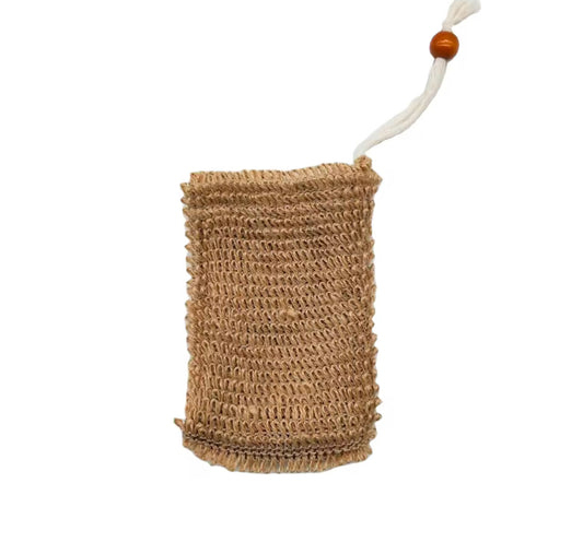 100% Jute Hemp Soap Pouch for Gentle Exfoliation