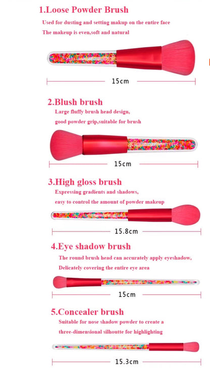 5pcs Simulation Candy Makeup Brushes