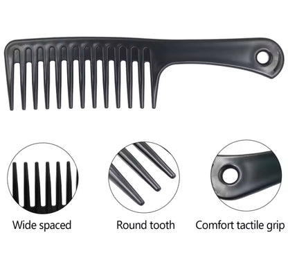 Two-pack Wide-tooth Detangling Combs for Curly, and Wet Hair.