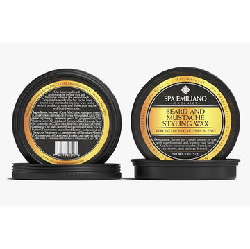 Beard and Mustache Styling Wax. Strong Hold+Artisan Blend Net. Wt. 2oz (57g)