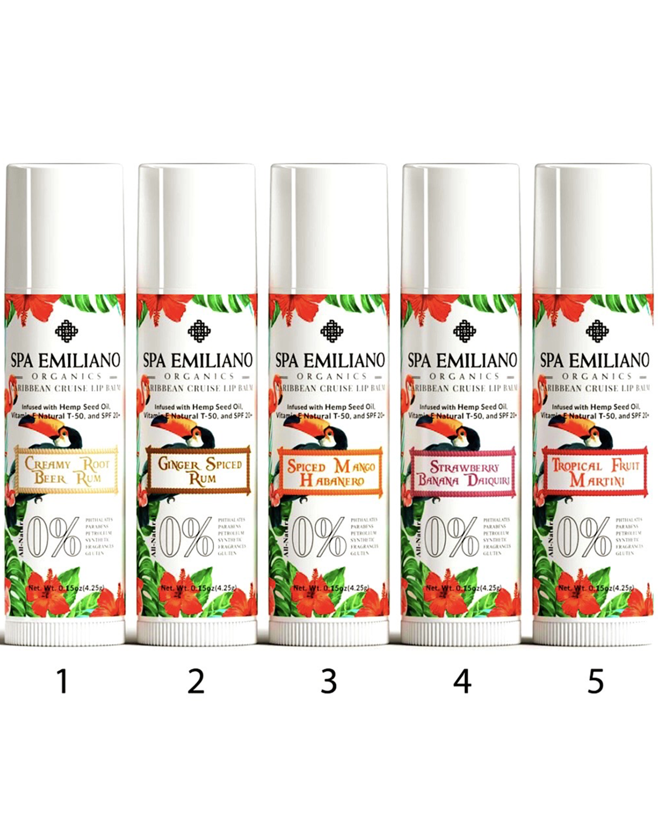 Caribbean Cruise Lip Balm Moisturizer 0.15oz (4.25g) Each Tube