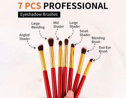 7-piece RANCAI cosmetic eyeshadow brush set.