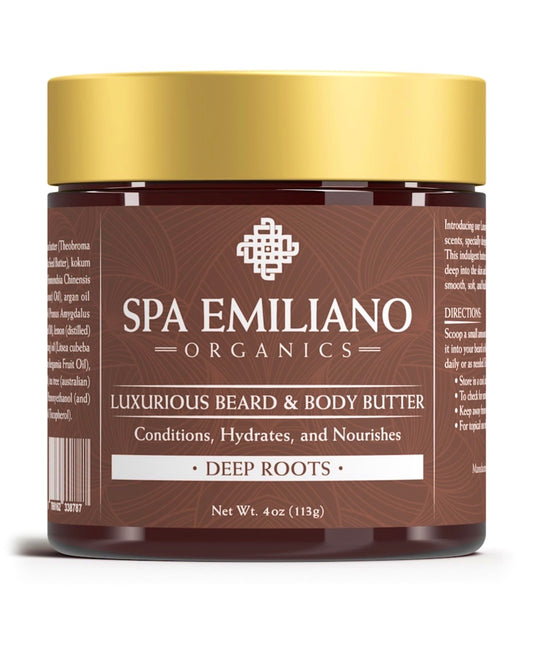 Luxurious Beard and Body Butter. Conditions+Hydrates+Nourishes. Deep Roots Scented 4oz(113g).