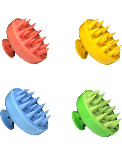 Hair Scalp Massager+Shampoo Brush with Soft Silicone Bristles