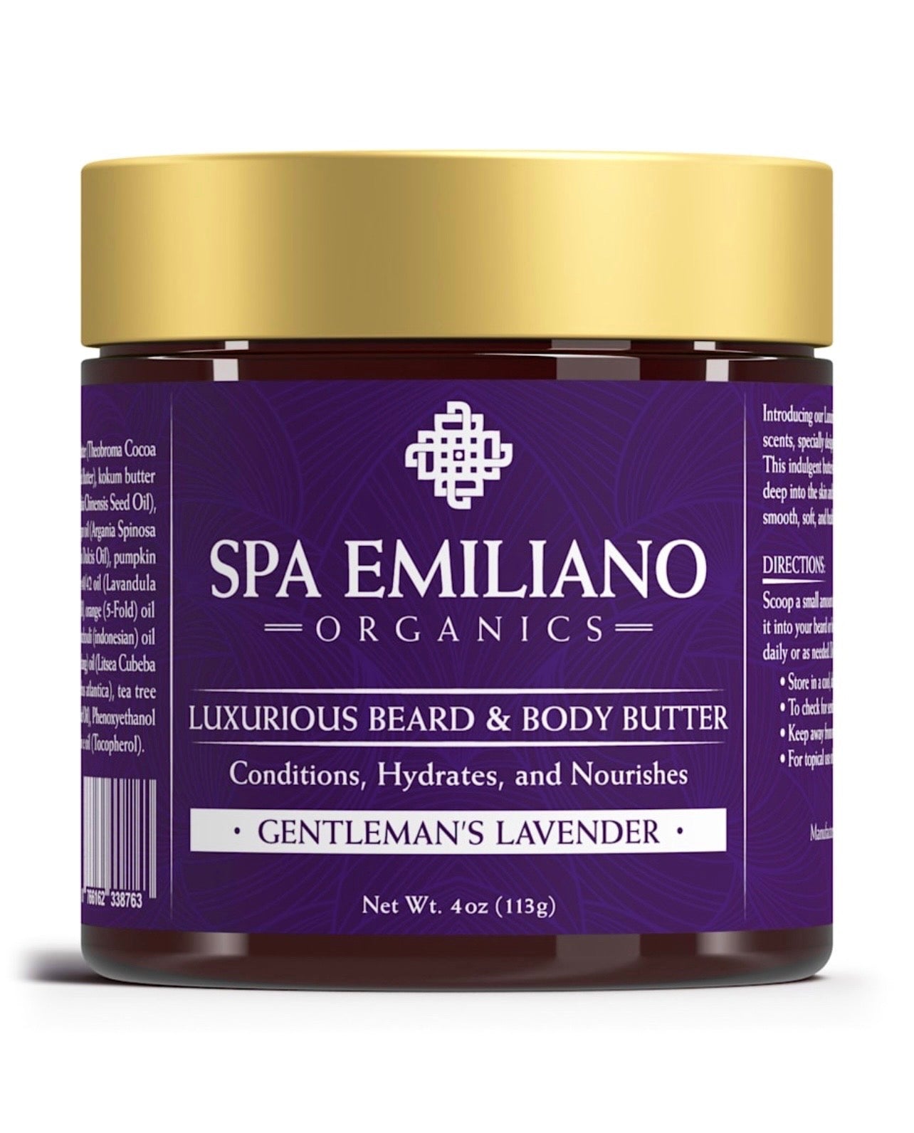 Luxurious Beard and Body Butter. Conditions+Hydrates+Nourishes. Gentlemen’s Lavender Scented. 4oz.(113g).