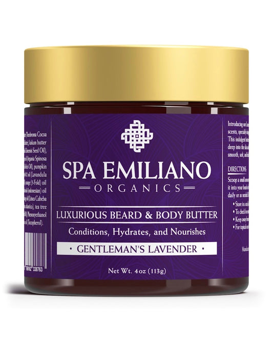 Luxurious Beard and Body Butter. Conditions+Hydrates+Nourishes. Gentlemen’s Lavender Scented. 4oz.(113g).