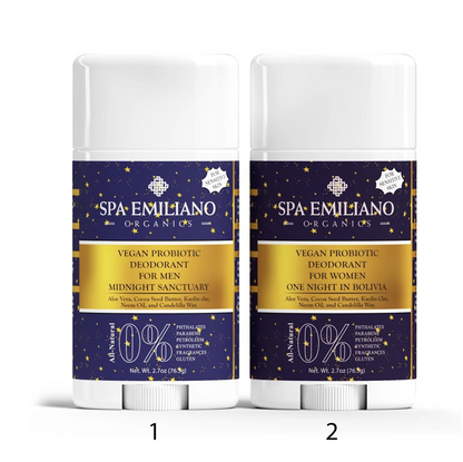 Vegan Probiotic Deodorant for Men and Women. 2.7oz.