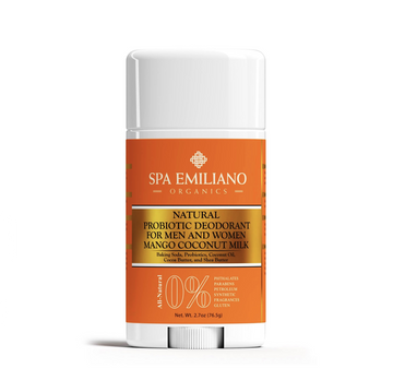 Spa Emiliano Organics Natural Probiotic Deodorant For Men and Women. 2.7oz.(76.5g)