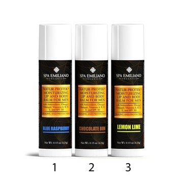 Natur-Protek Moisturizing Lip and Body Balm for Men with Antioxidants, Omega3, Omega6,Vitamins A, B, D, E, and SPF 50.  Healing and Protection Technology.  Net. Wt. .15oz (4.25g)
