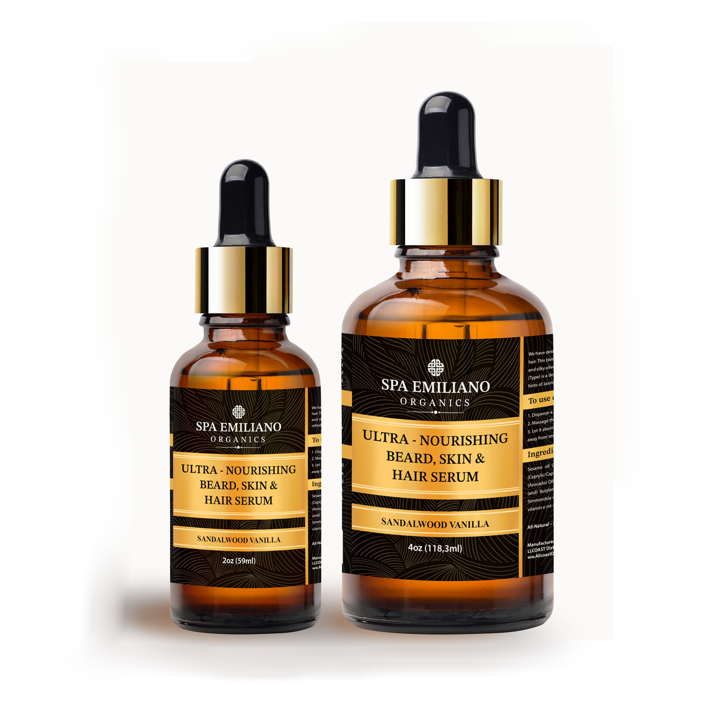 Luxurious Ultra-Nourishing Serum  for Beards, Hair, and Skin. Two Sizes.