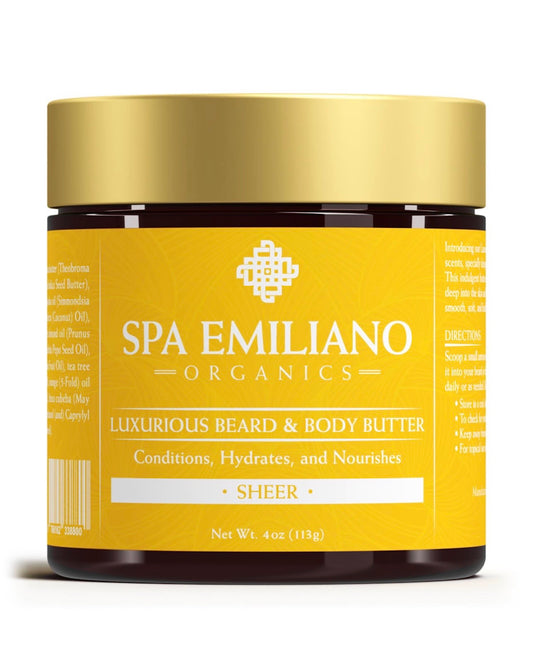 Luxurious Beard and Body Butter. Conditions+Hydrates+Nourishes. Sheer Fragrance Scented. 4oz.(113g).