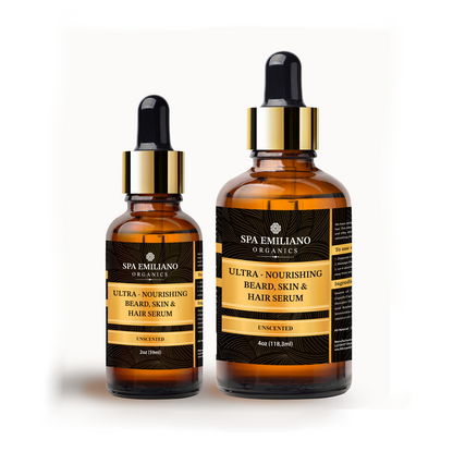 Luxurious Ultra-Nourishing Serum  for Beards, Hair, and Skin. Two Sizes.